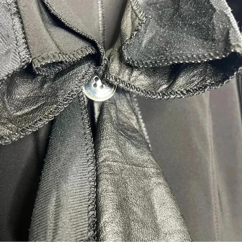 Frank Lyman Designs Black Ruffle Open Cardigan Shirt Size 6 - Picture 5 of 8